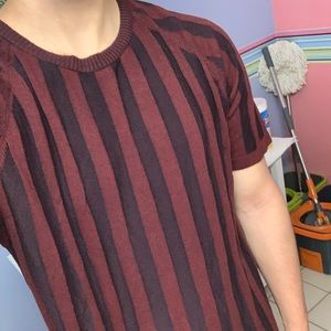 Shirt Sleeve Burgundy Shirt